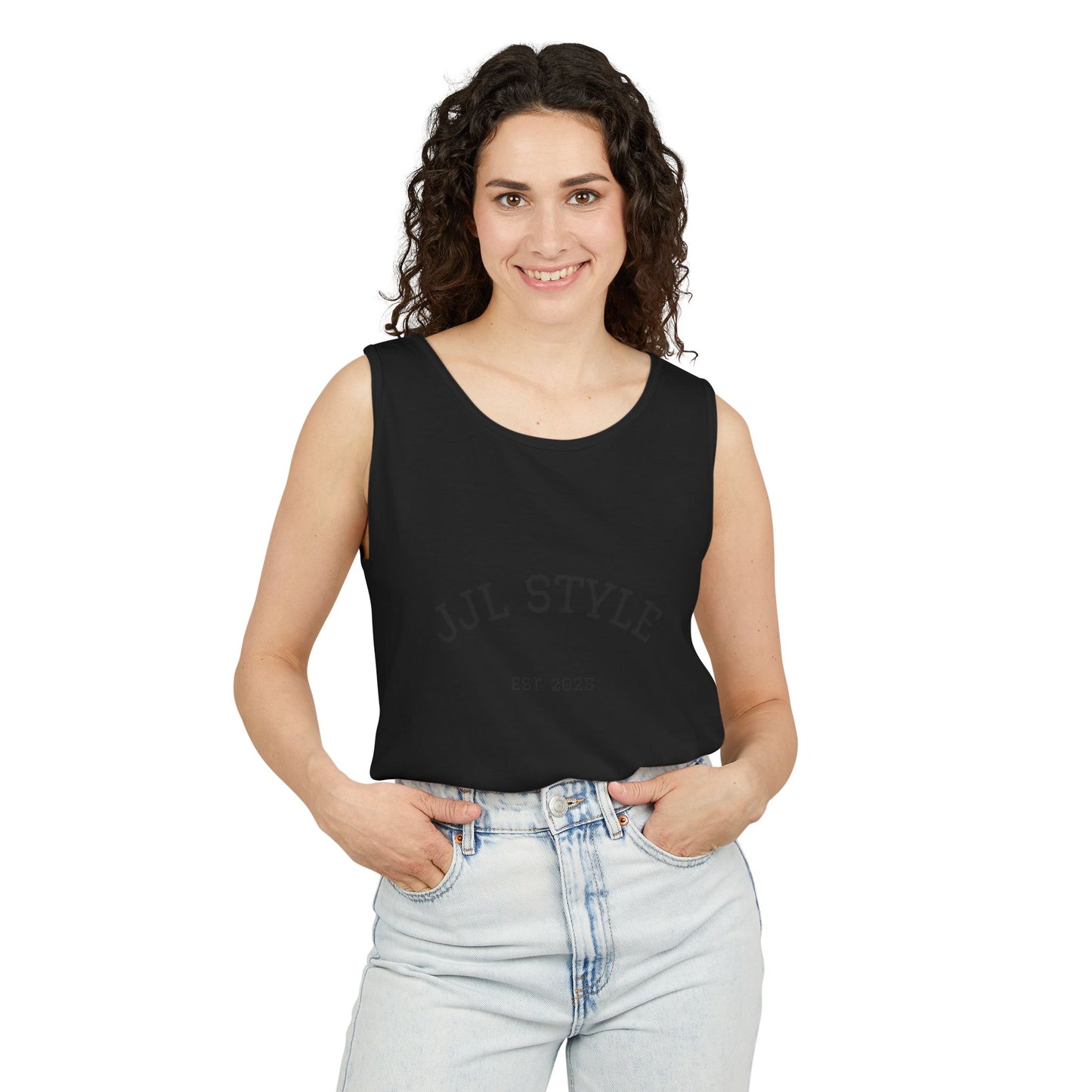 Unisex Garment-Dyed Tank Top with JJL Style - Casual Summer Essential