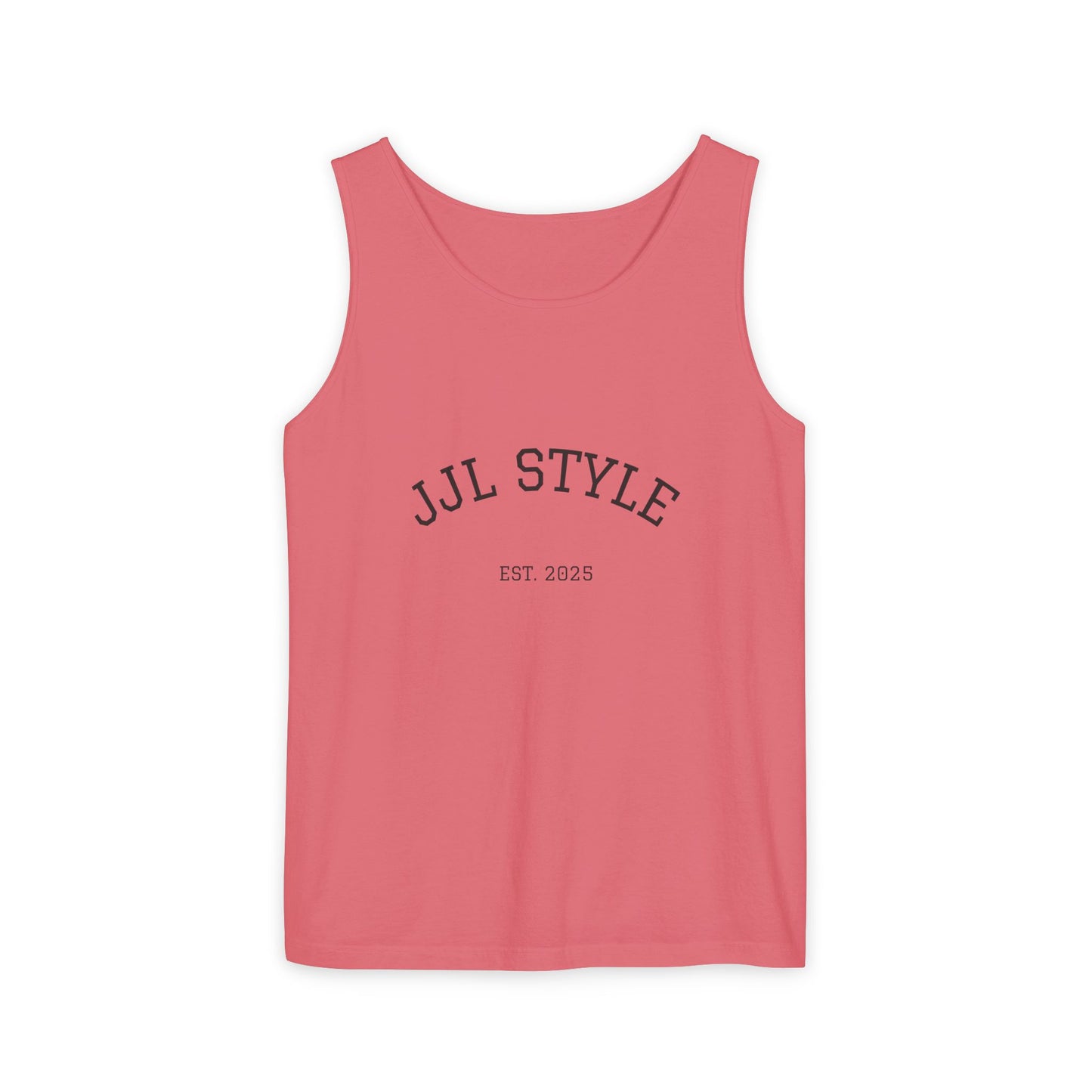 Unisex Garment-Dyed Tank Top with JJL Style - Casual Summer Essential