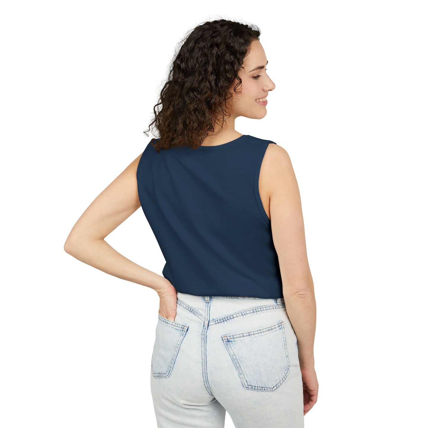 Unisex Garment-Dyed Tank Top with JJL Style - Casual Summer Essential