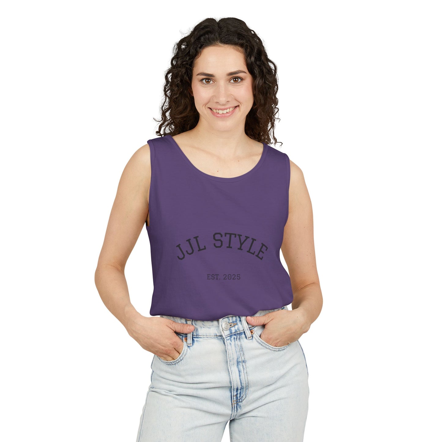 Unisex Garment-Dyed Tank Top with JJL Style - Casual Summer Essential