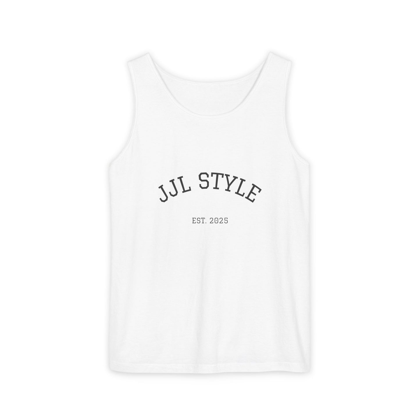 Unisex Garment-Dyed Tank Top with JJL Style - Casual Summer Essential