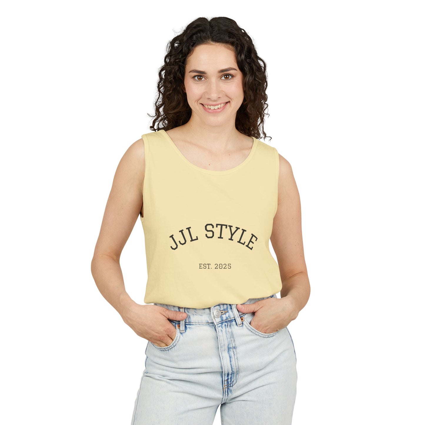 Unisex Garment-Dyed Tank Top with JJL Style - Casual Summer Essential