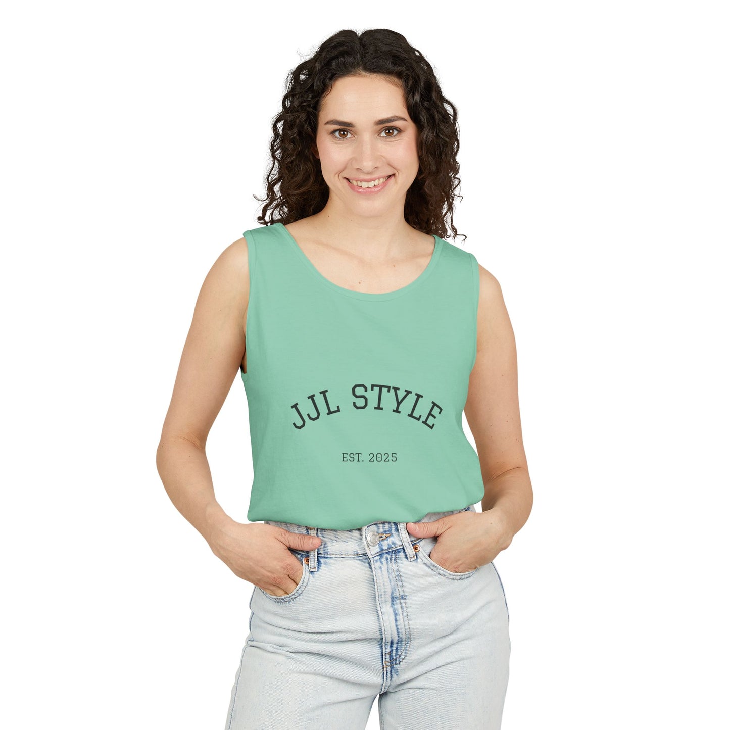 Unisex Garment-Dyed Tank Top with JJL Style - Casual Summer Essential