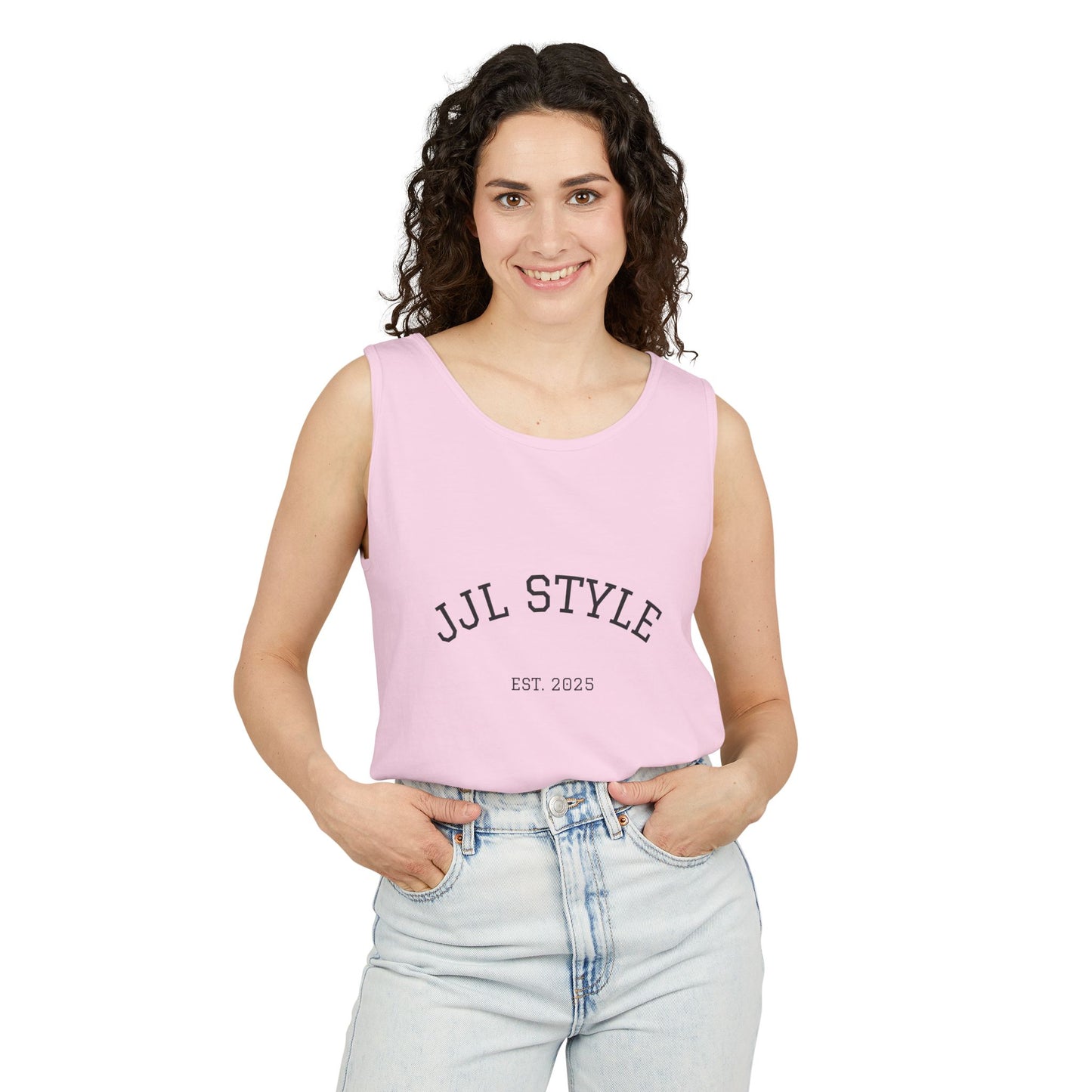 Unisex Garment-Dyed Tank Top with JJL Style - Casual Summer Essential