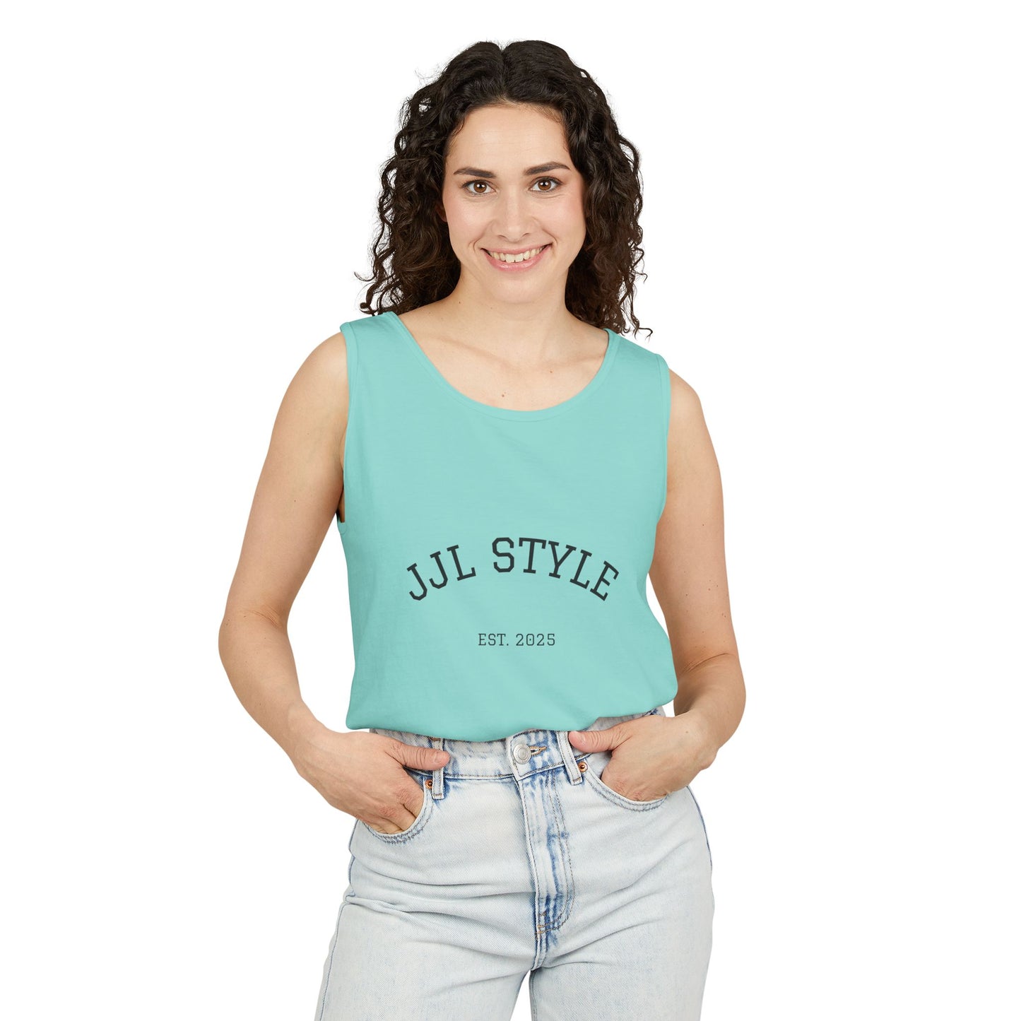Unisex Garment-Dyed Tank Top with JJL Style - Casual Summer Essential
