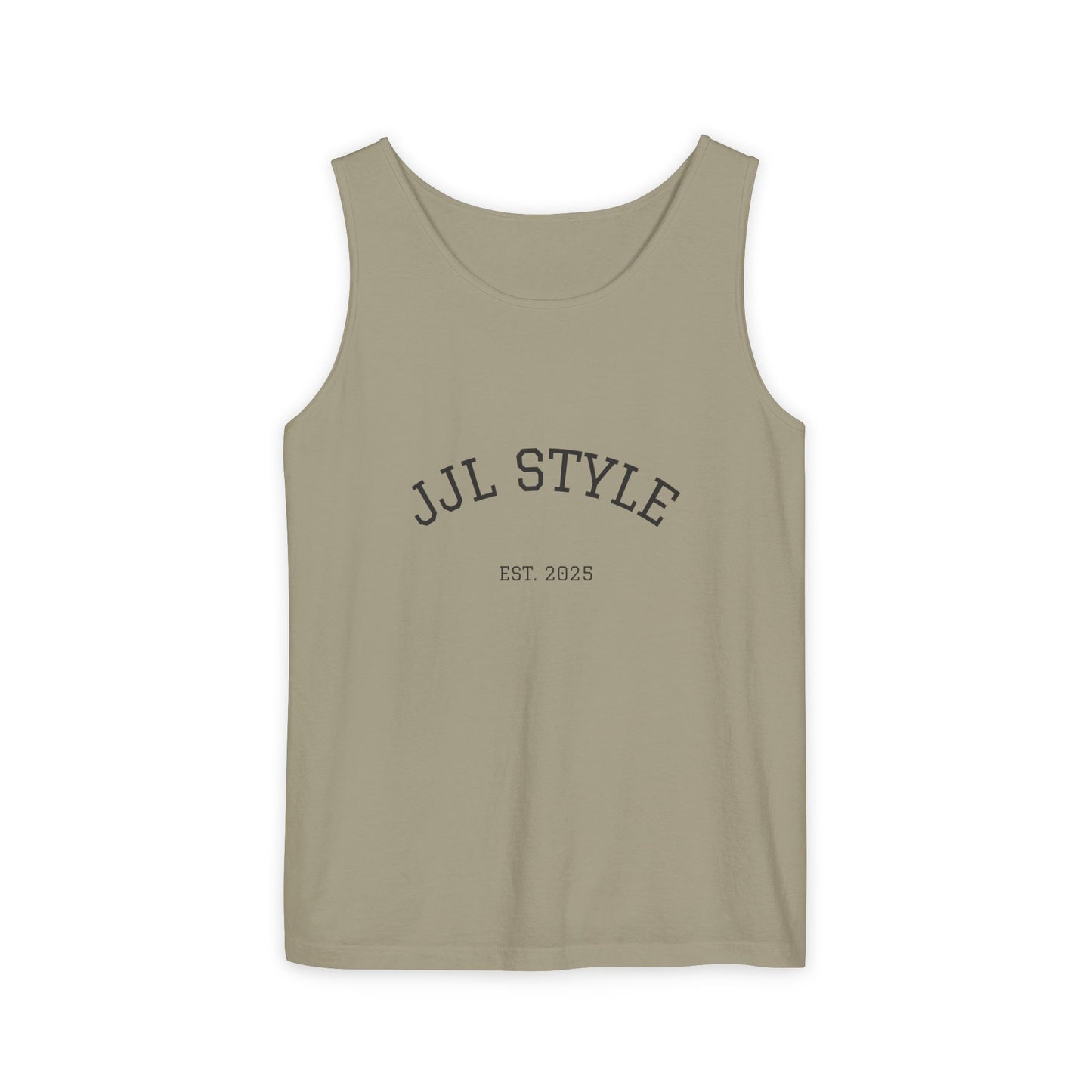 Unisex Garment-Dyed Tank Top with JJL Style - Casual Summer Essential